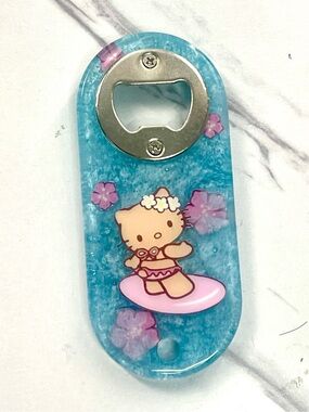 Kawaii Hawaii Hello Kitty Bottle Opener | Unique Tropical Collectible